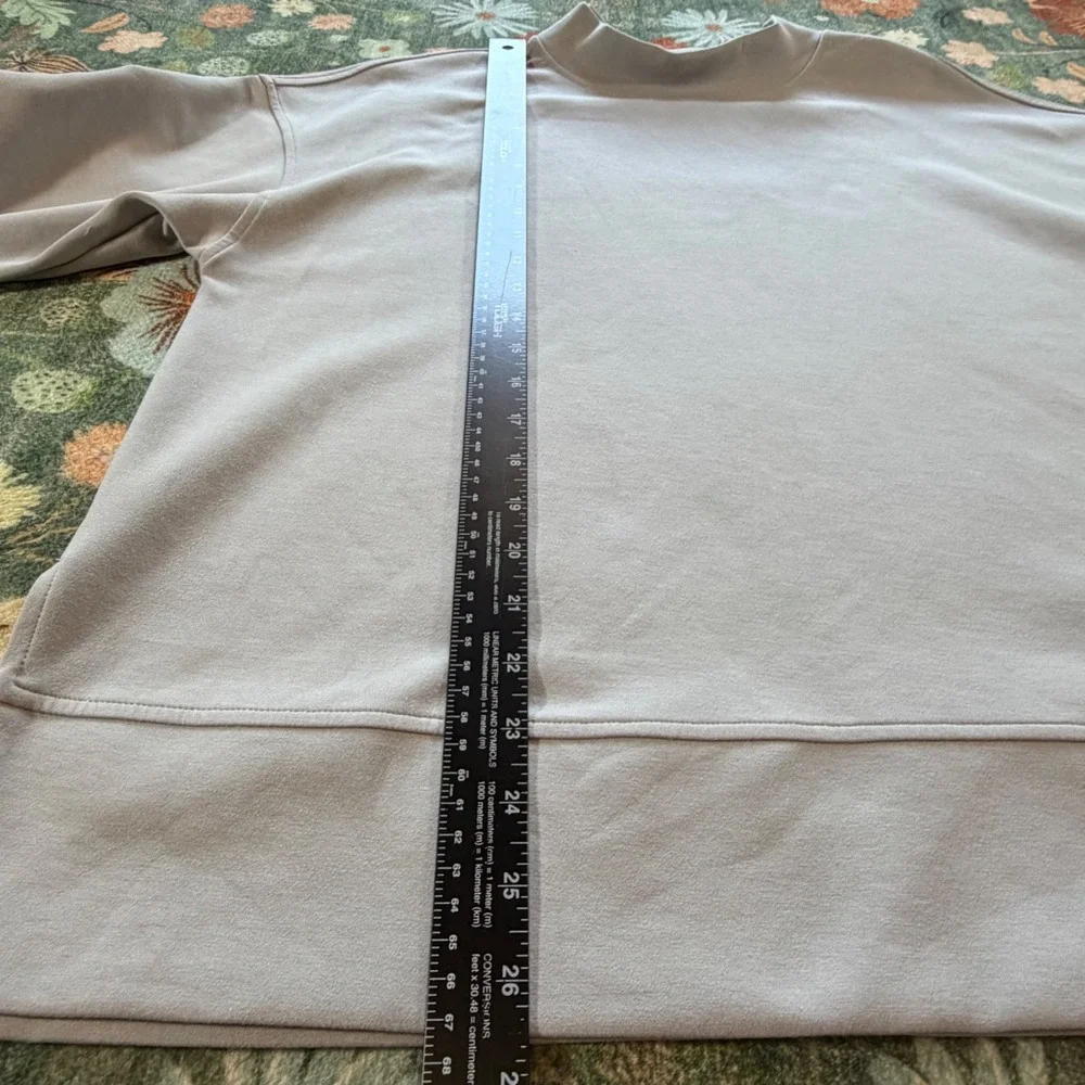 Banana Republic Mens Mock Neck Scuba Sweatshirt Gray Large Relaxed Fit Pullover